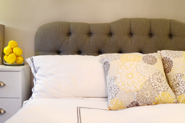 Before and After: A Yellow and Gray Bedroom Makeover