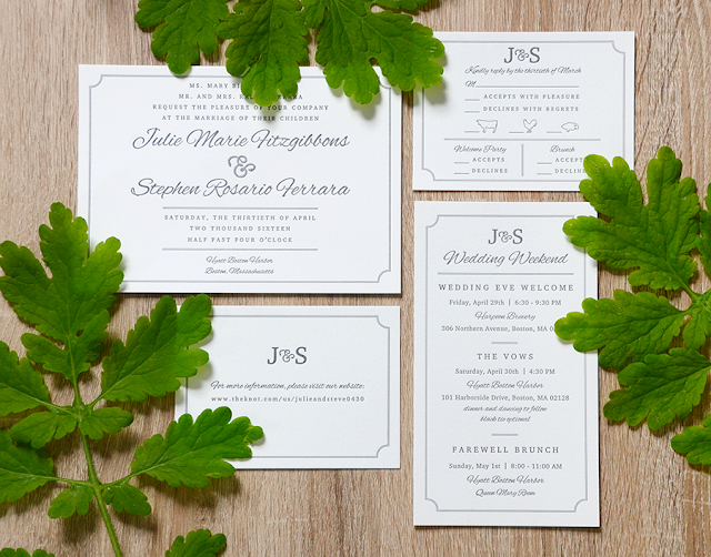 Classic Wedding Invitations With A Hint of Nautical Charm /// By Design Fixation