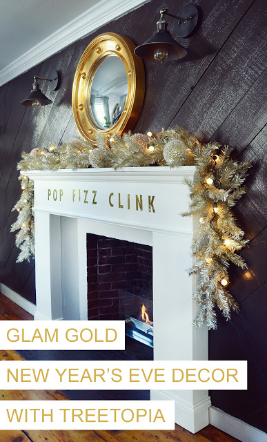 Glam Gold New Year's Eve Decor With Treetopia /// By Design Fixation 