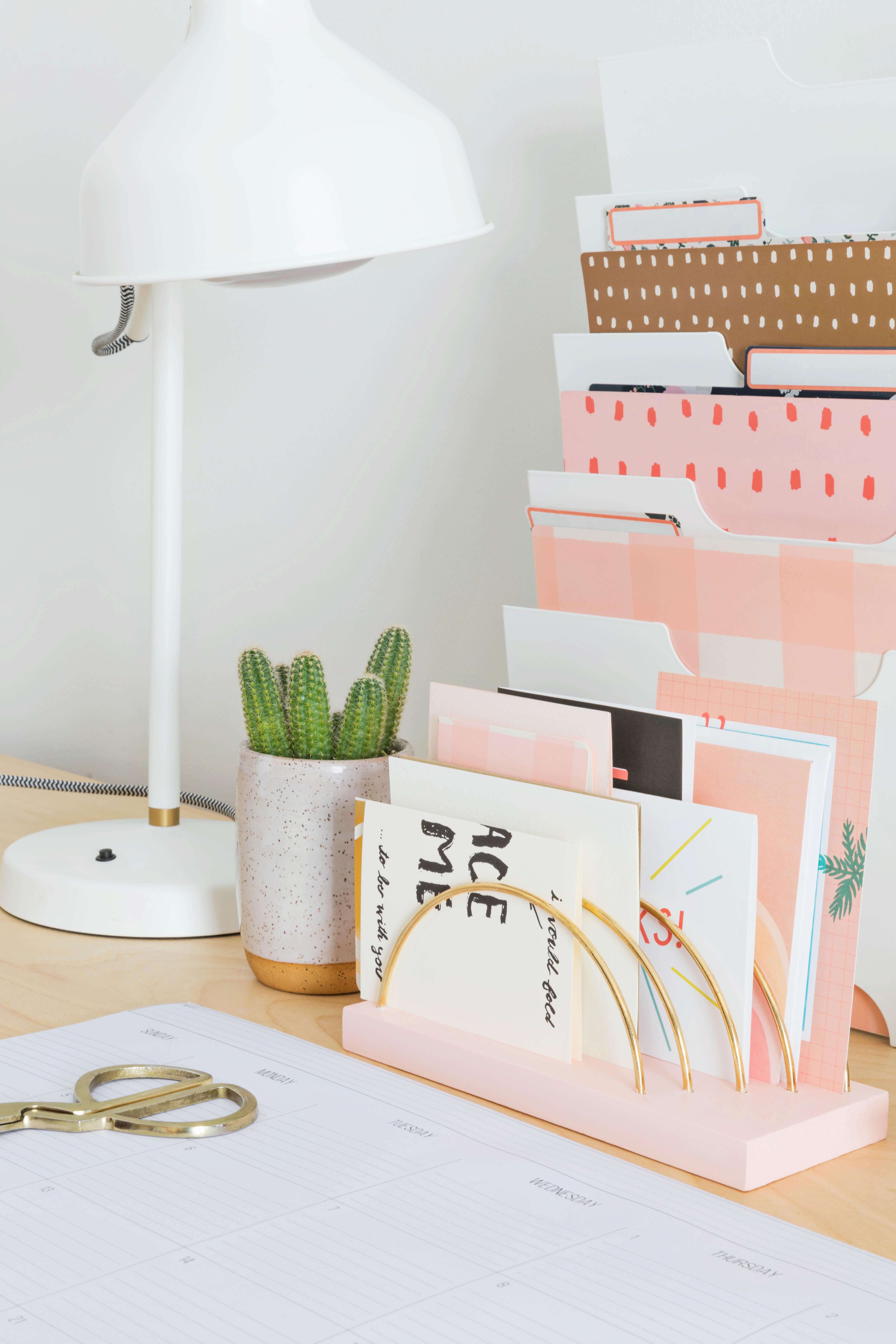 Desk Organizer /// 10 Colorful DIY Projects To Usher In Spring by Design Fixation