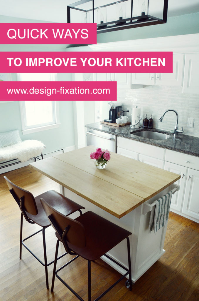 10 Ways To Quickly Improve Your Kitchen /// By Design Fixation #budget #decor