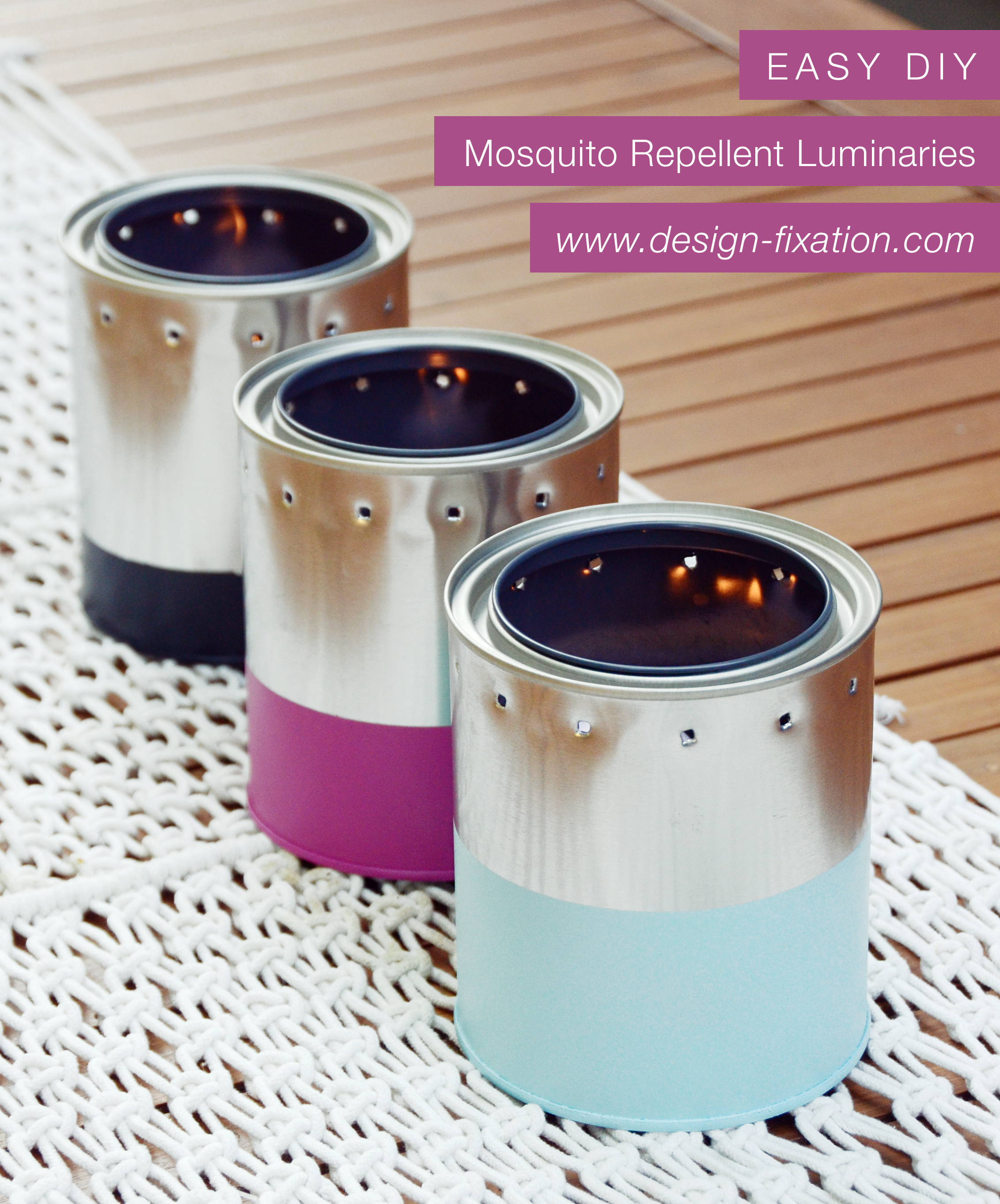 Bug Off! Easy DIY Mosquito Repellent Citronella Luminaries /// By Design Fixation #outdoor #diy