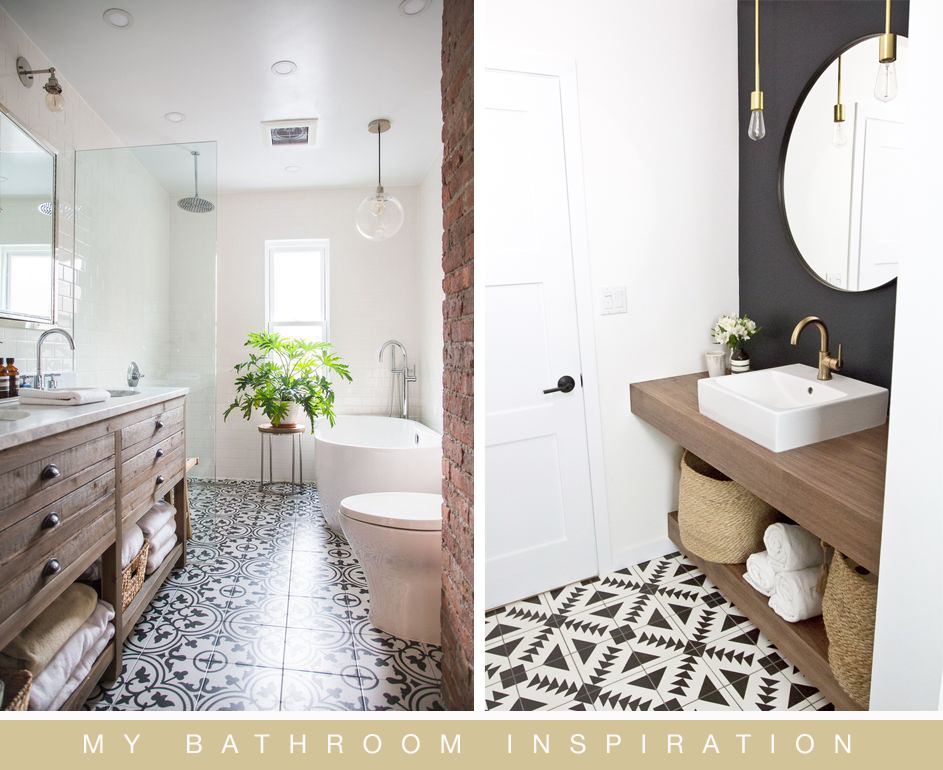 Shopping Guide: 10 Patterned Floor Tiles With Subtle Geometric Designs /// By Design Fixation #decor #tiles #bathroom