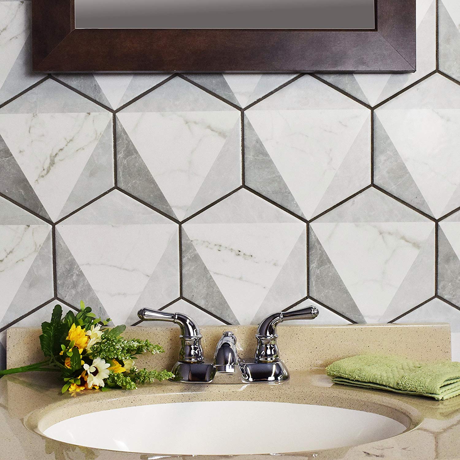 Shopping Guide: 10 Patterned Floor Tiles With Subtle Geometric Designs /// By Design Fixation #decor #tiles #bathroom