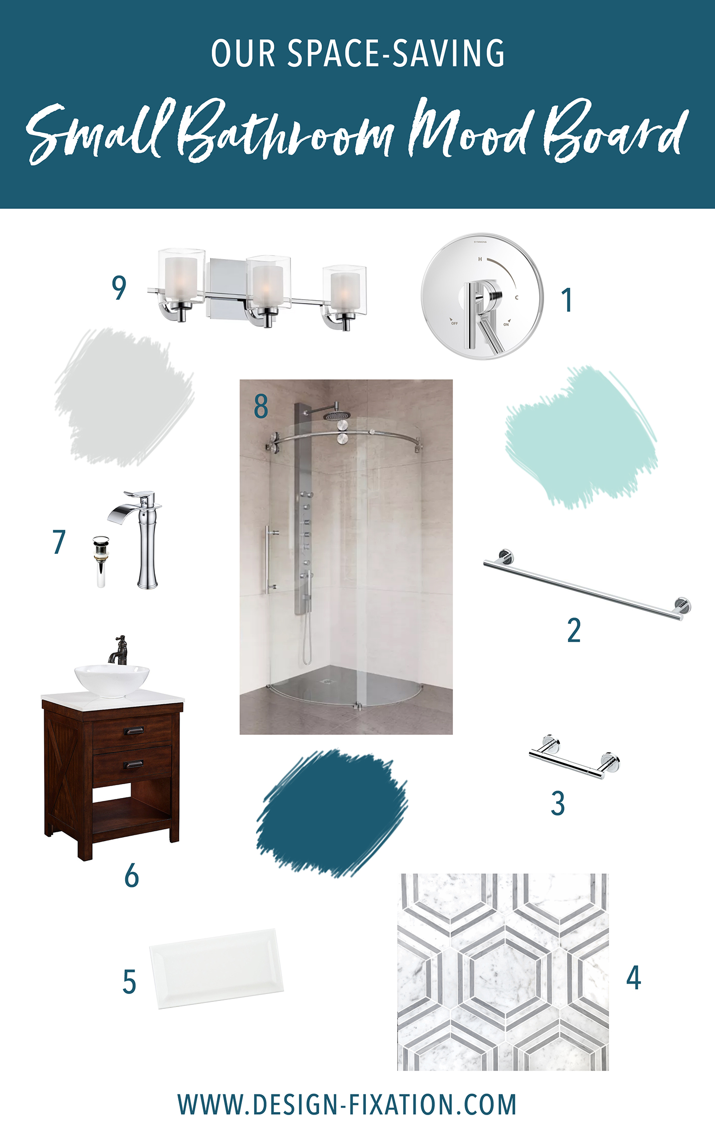 One Room Challenge: Our Space-Saving Bathroom Ideas /// By Design Fixation #bathroom #renovation #shopping
