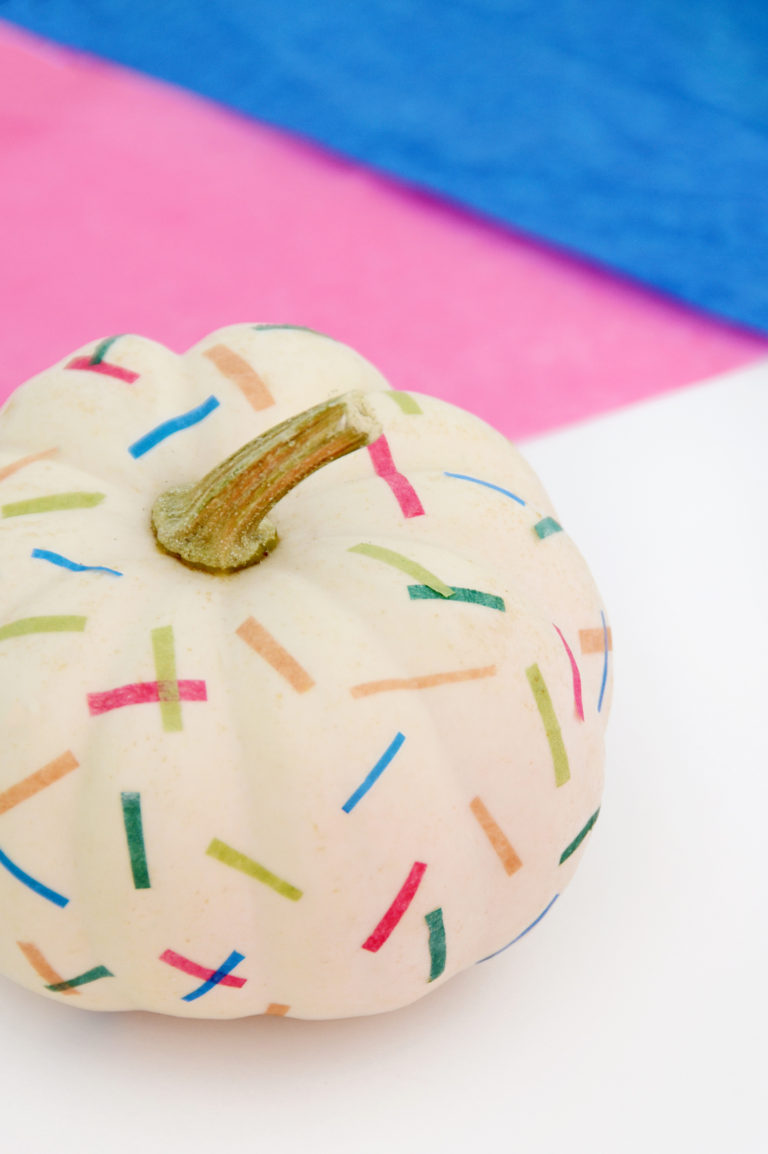 Trendy Pumpkins Challenge: DIY Rainbow Confetti Pumpkin | Design Fixation