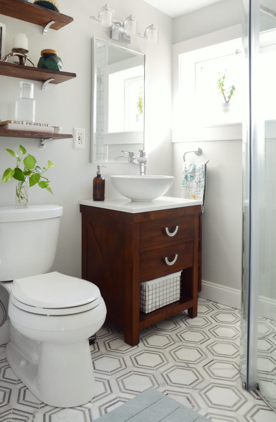 One Room Challenge: Small Bathroom Makeover Reveal!