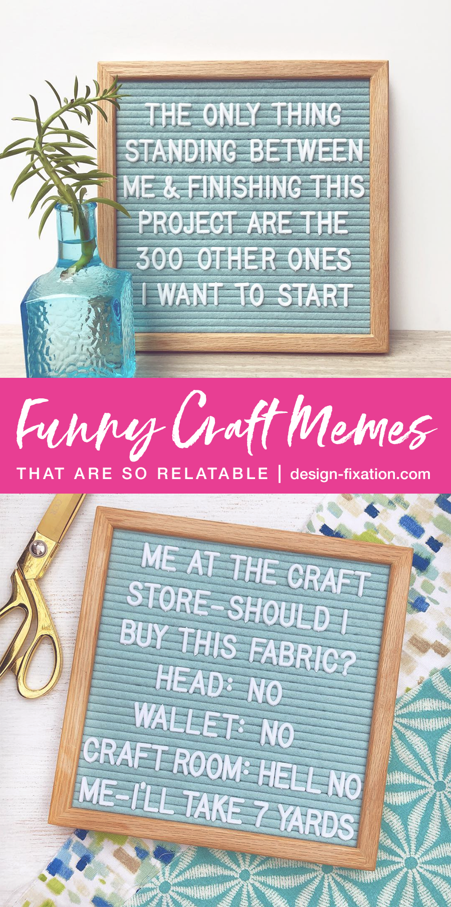 Funny Craft Memes That Are So Relatable /// By Design Fixation #funny #craft #memes #jokes #crafting