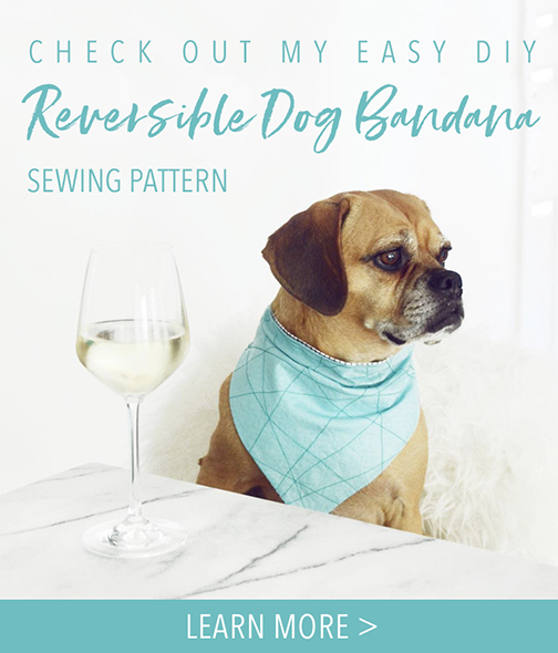 DIY Reversible Dog Bandana Sewing Pattern