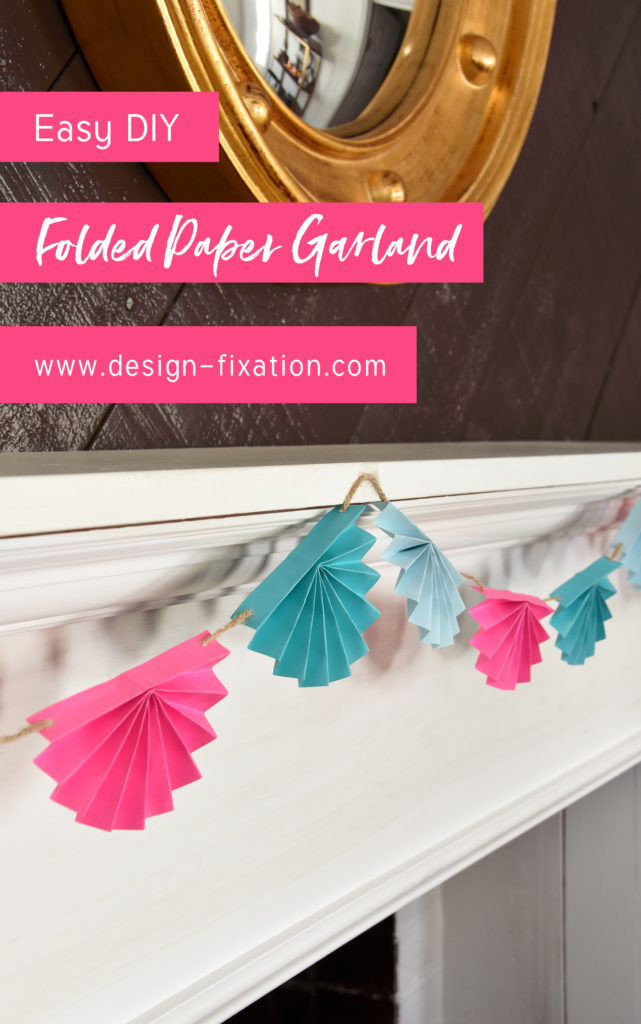 Learn How To Make Your Own Colorful DIY Paper Garland /// By Faith Towers Provencher of Design Fixation #paper #garland #banner #bunting #diy