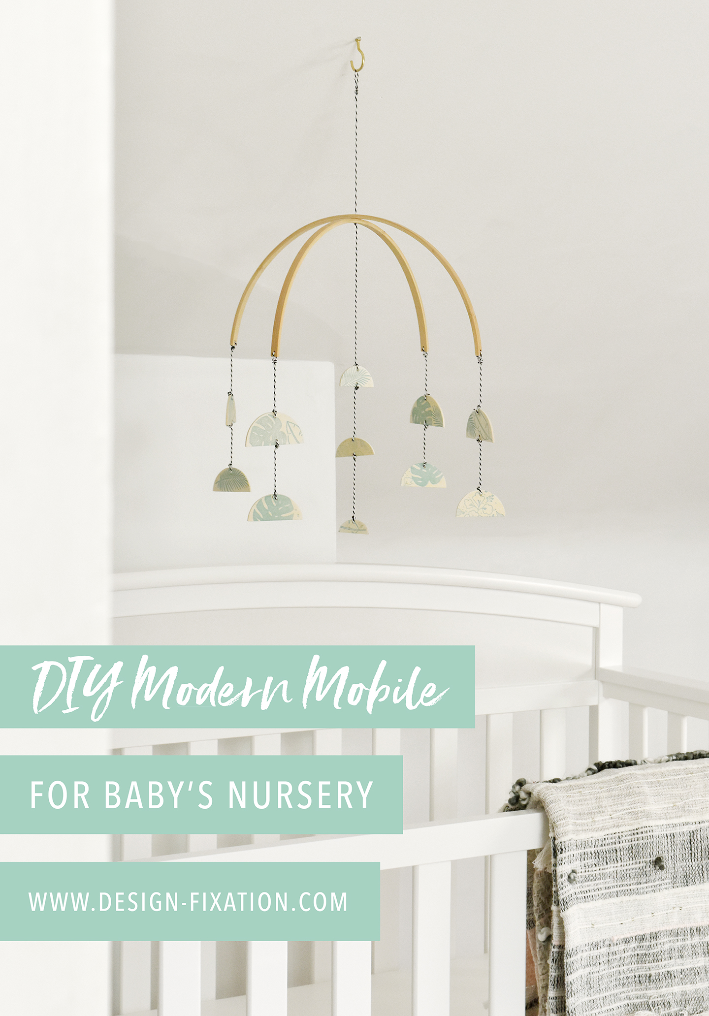 The Modern Mom: How To Make A Mobile For Your Nursery /// By Design Fixation #diy #mobile #baby