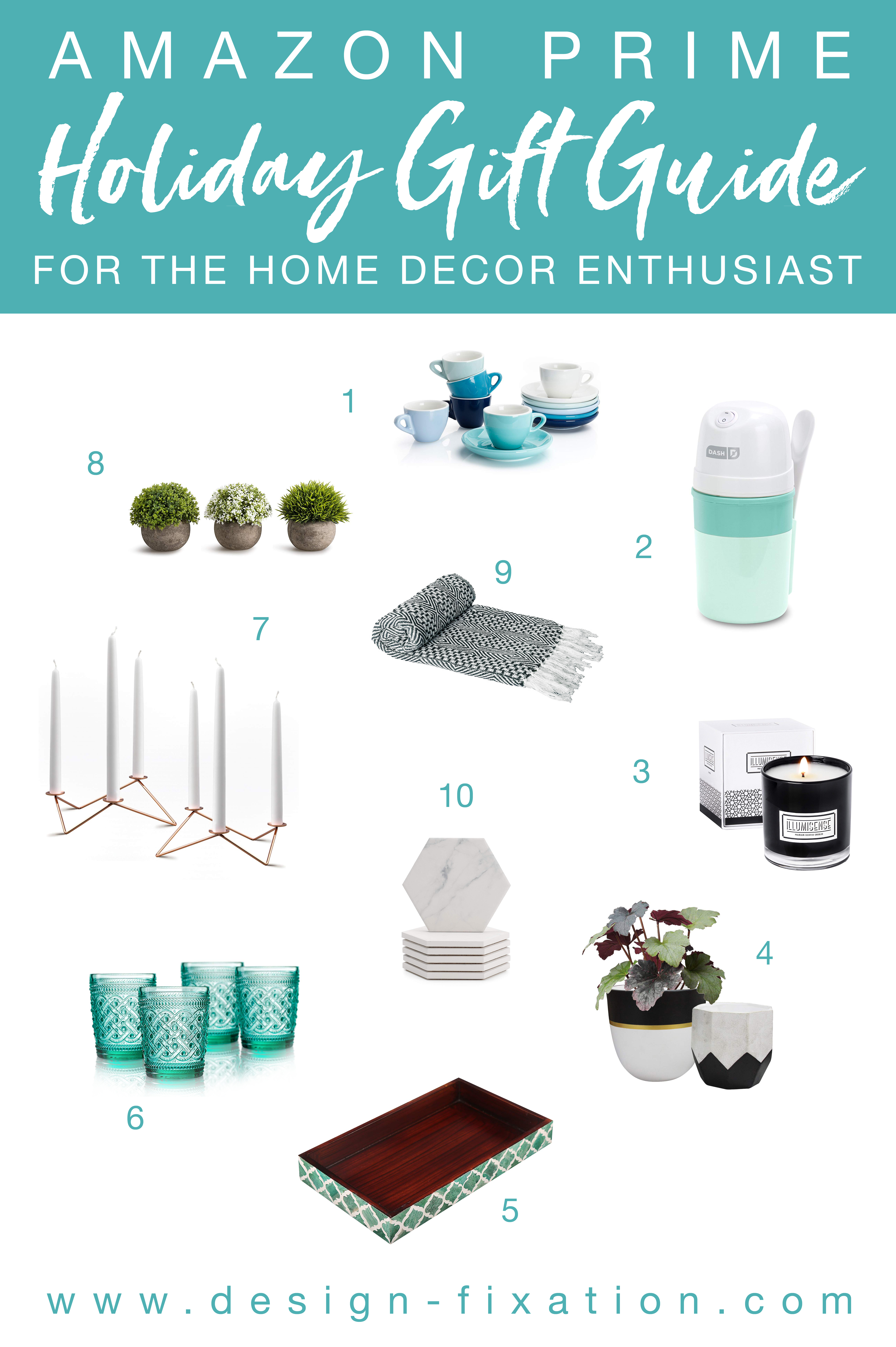 Amazon Prime Home Decor Gift Guide For Her /// By Design Fixation #holiday #gifts #her