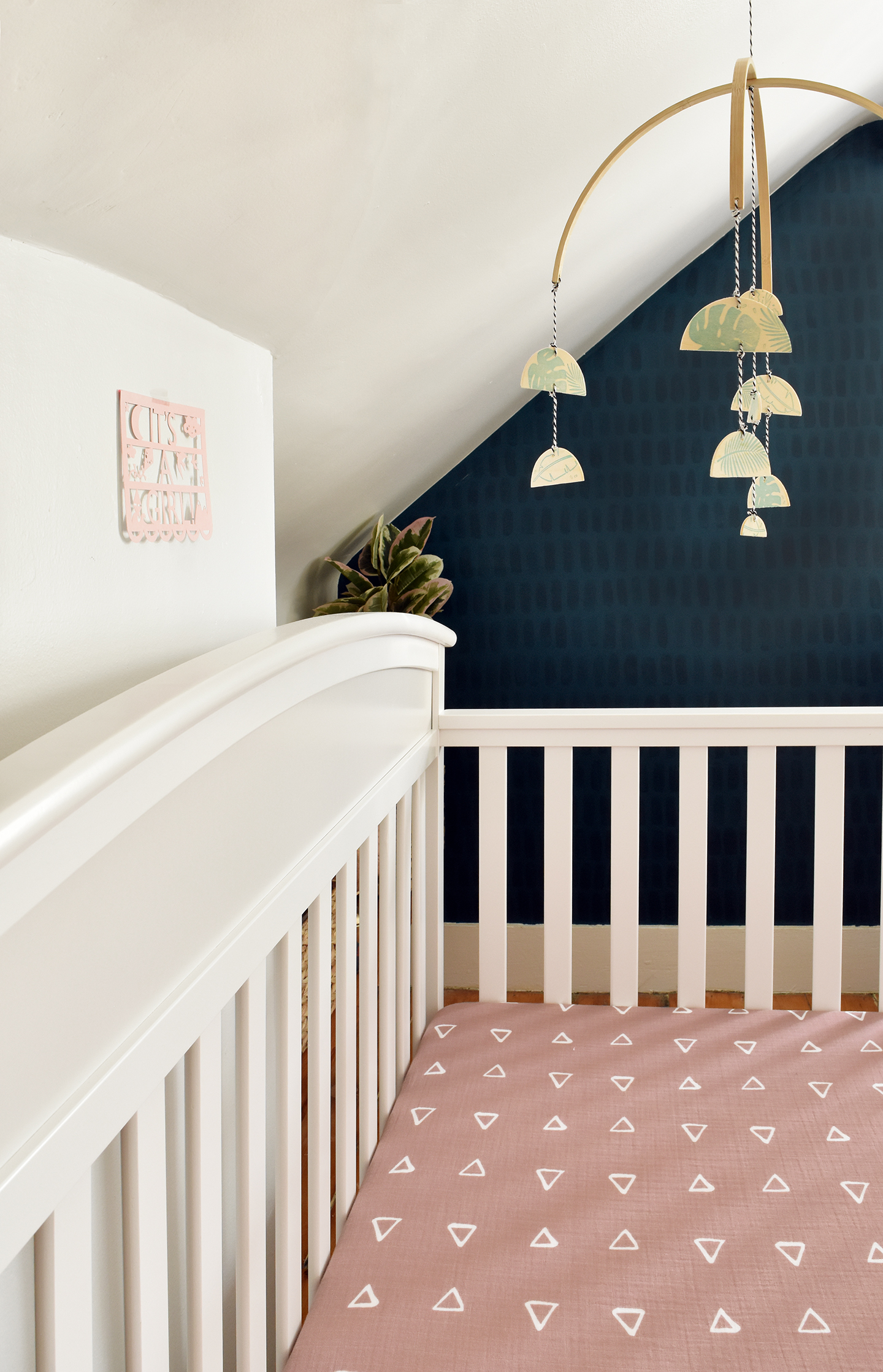 Dark teal and muted pink nursery inspiration! | Nursery Decor: A Nursery Tour + Shopping Links (Part 2) /// By Design Fixation #baby #ideas #nursery #decor