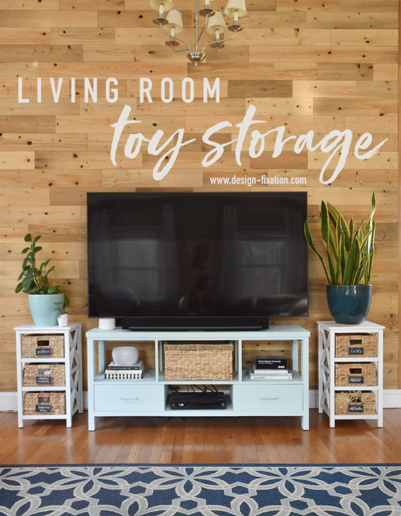 modern living room toy storage