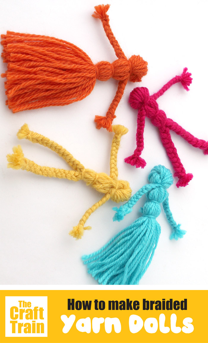 Braided Yarn Dolls! 10 Creative Kids Crafts Using Things You Already Have /// By Faith Provencher of Design Fixation #easy #kid #craft #ideas