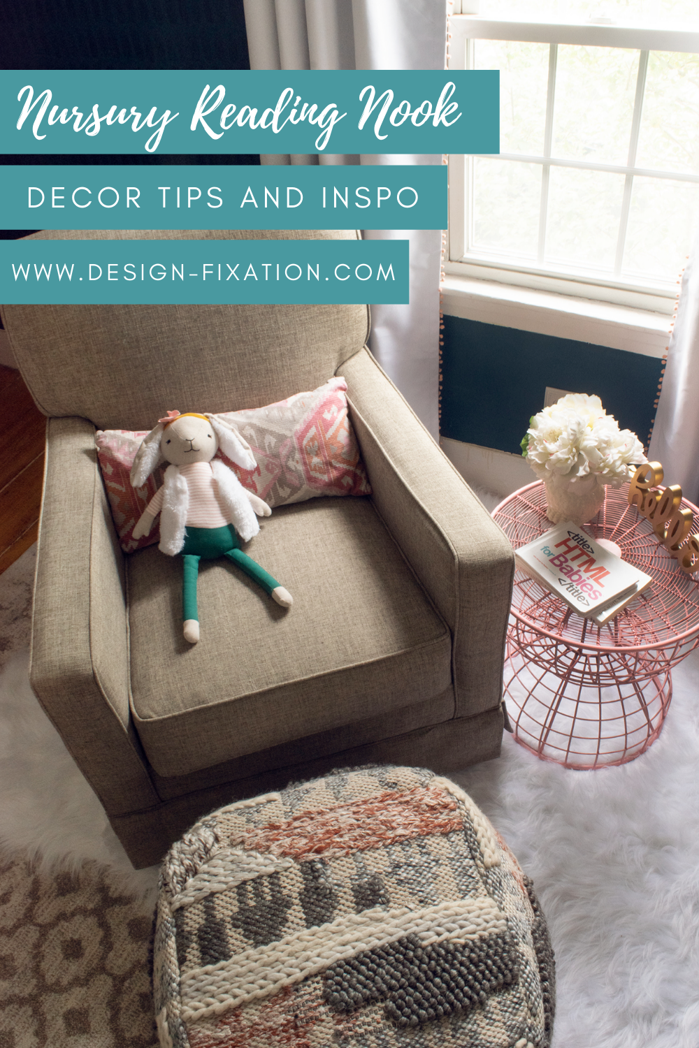 How To Create The Perfect Nursery Reading Nook /// By Design Fixation #baby #sophisticated #decor