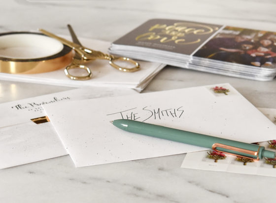 DIY Speckled Envelopes For Your Holiday Cards