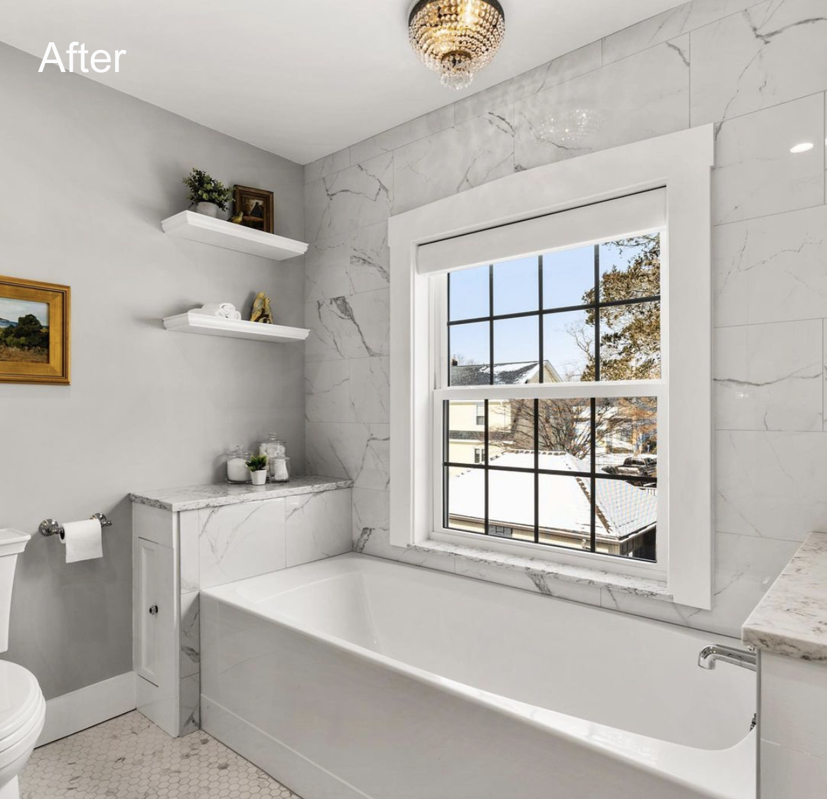 Before & After: A Dramatic Bathroom Makeover /// By Design Fixation #pink #bathroom #makeover