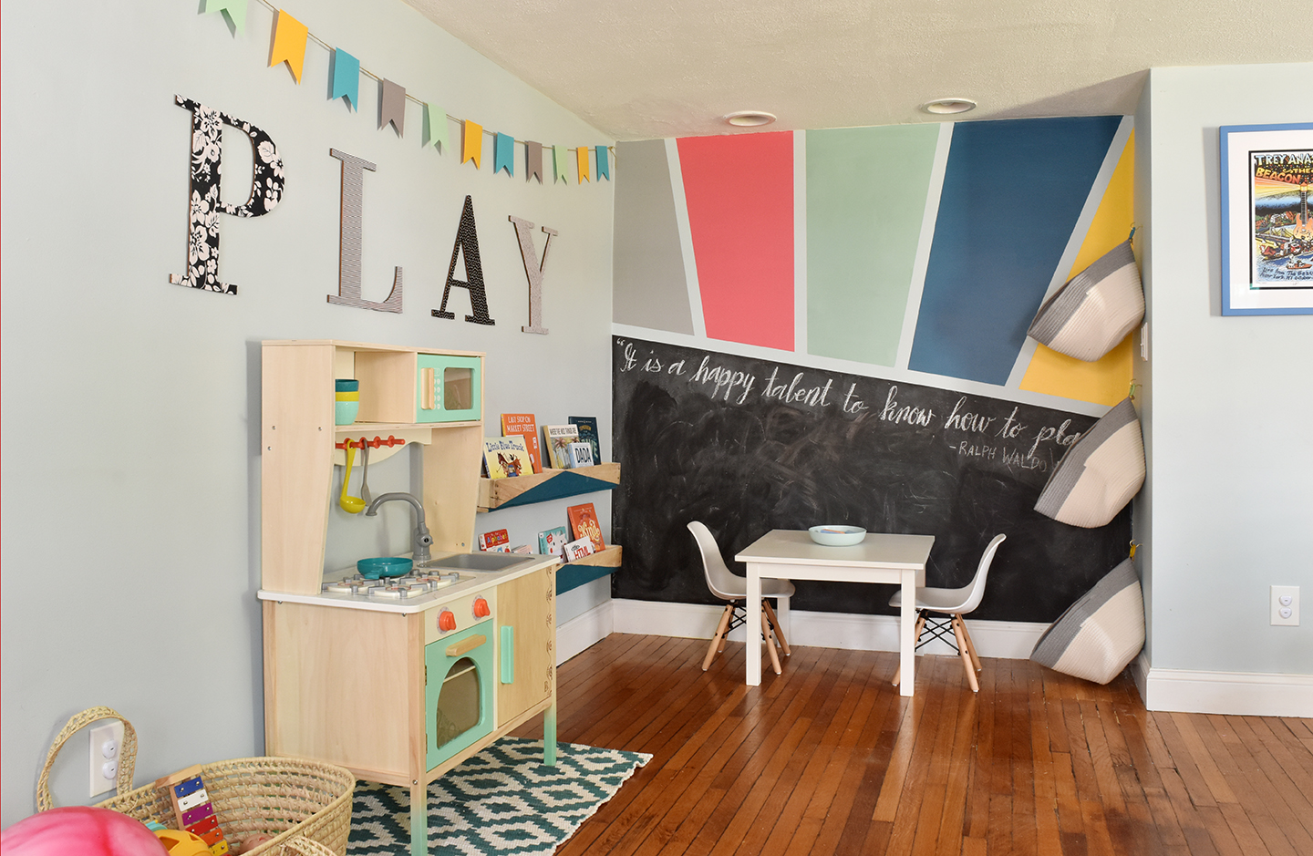 Playroom Update: Easy DIY Fabric-Covered Wooden Letters | Design Fixation