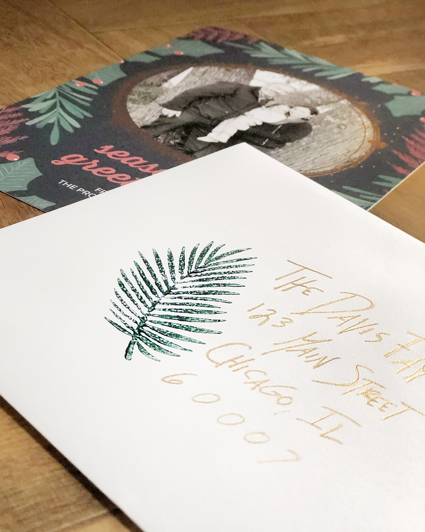 DIY Embellished Envelopes With Mixbook /// By Design Fixation #holiday #envelopes #diy