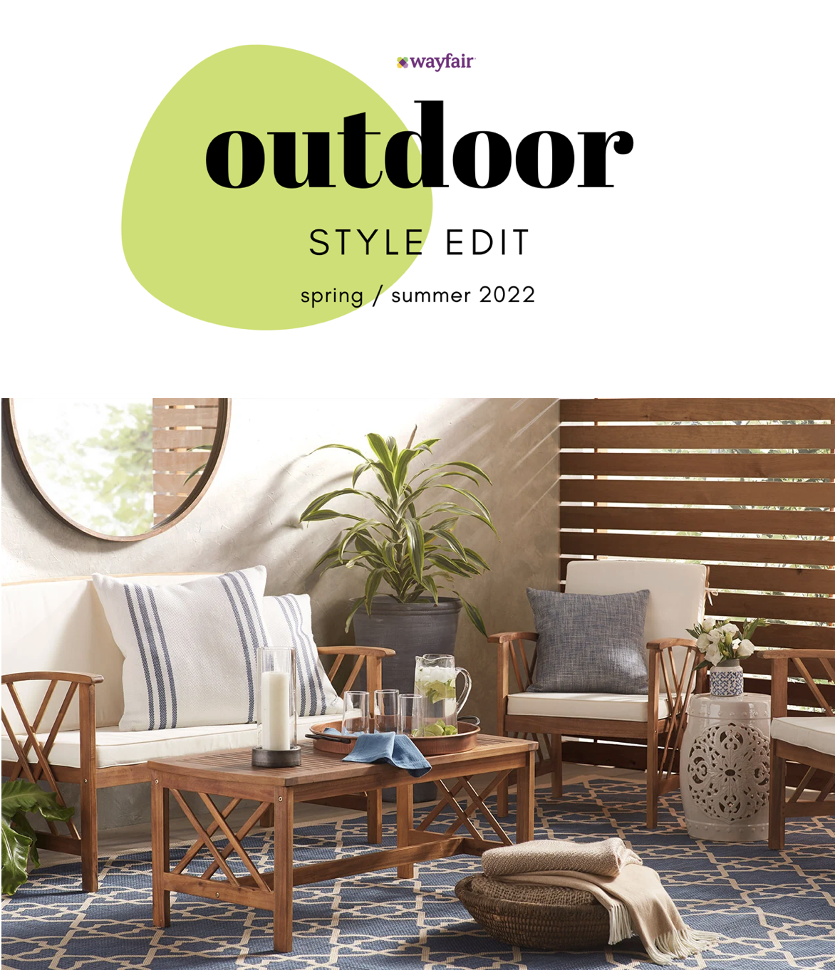 Outdoor Style Edit With Wayfair /// By Design Fixation #patio #backyard #trends 